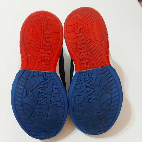 Spiderman Kids Hook & Loop Velcro Closure Sneaker Tennis Shoe Size 10 Red/Blue - Picture 7 of 7